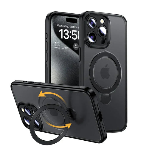 Transparante magnetische telefoonhoes met standaard
