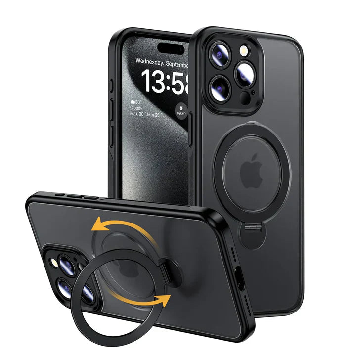 Transparante magnetische telefoonhoes met standaard